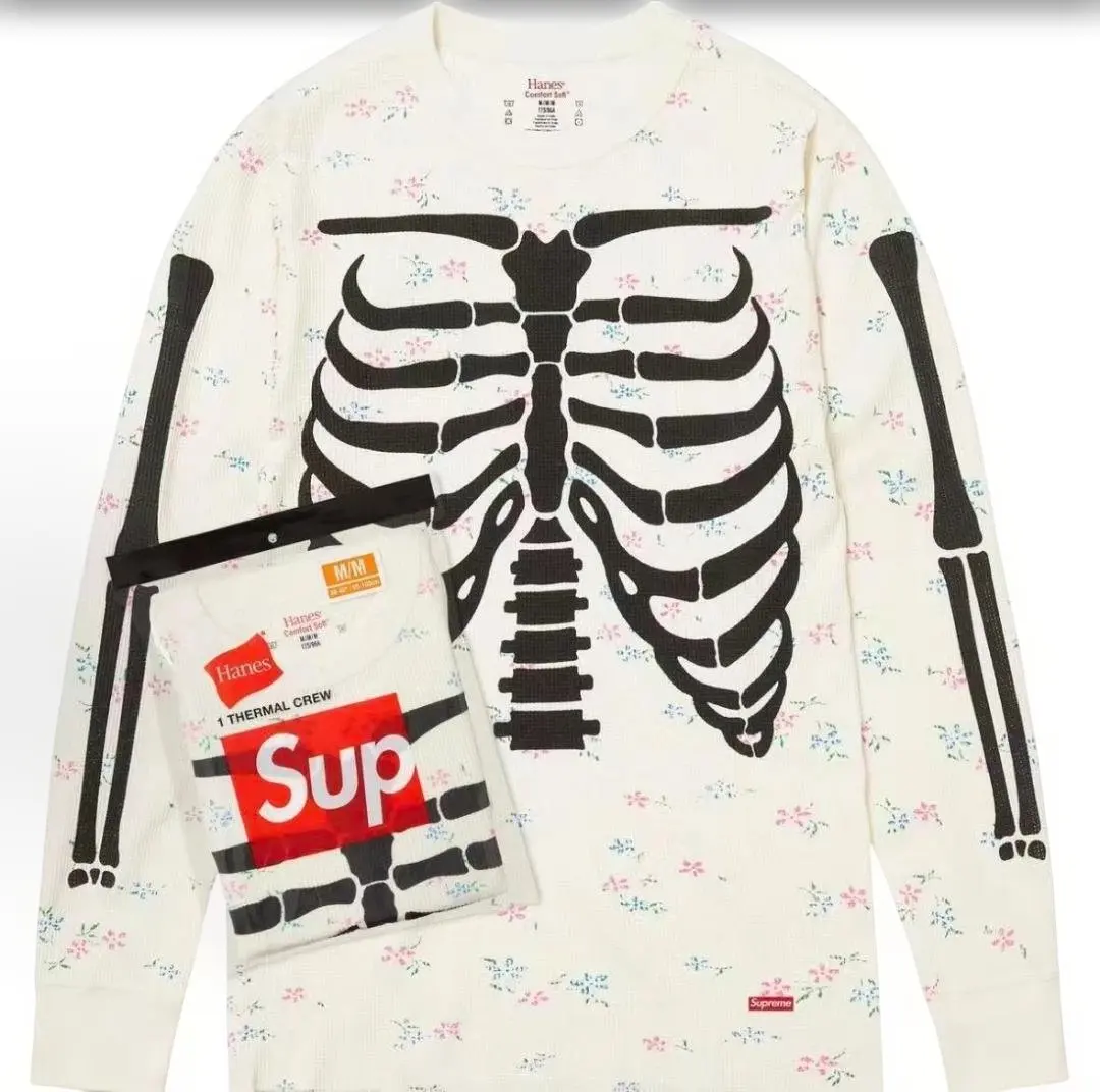 Supreme Hanes Bones Thermal Crew Floral
