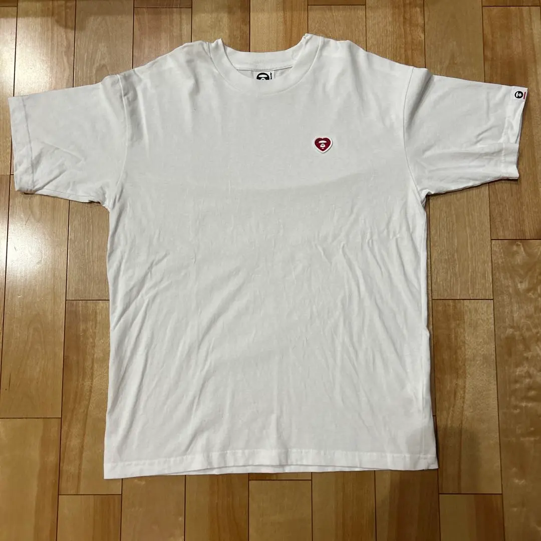 AAPE BY A BATHING APE ハートロゴ Tシャツ ホワイト