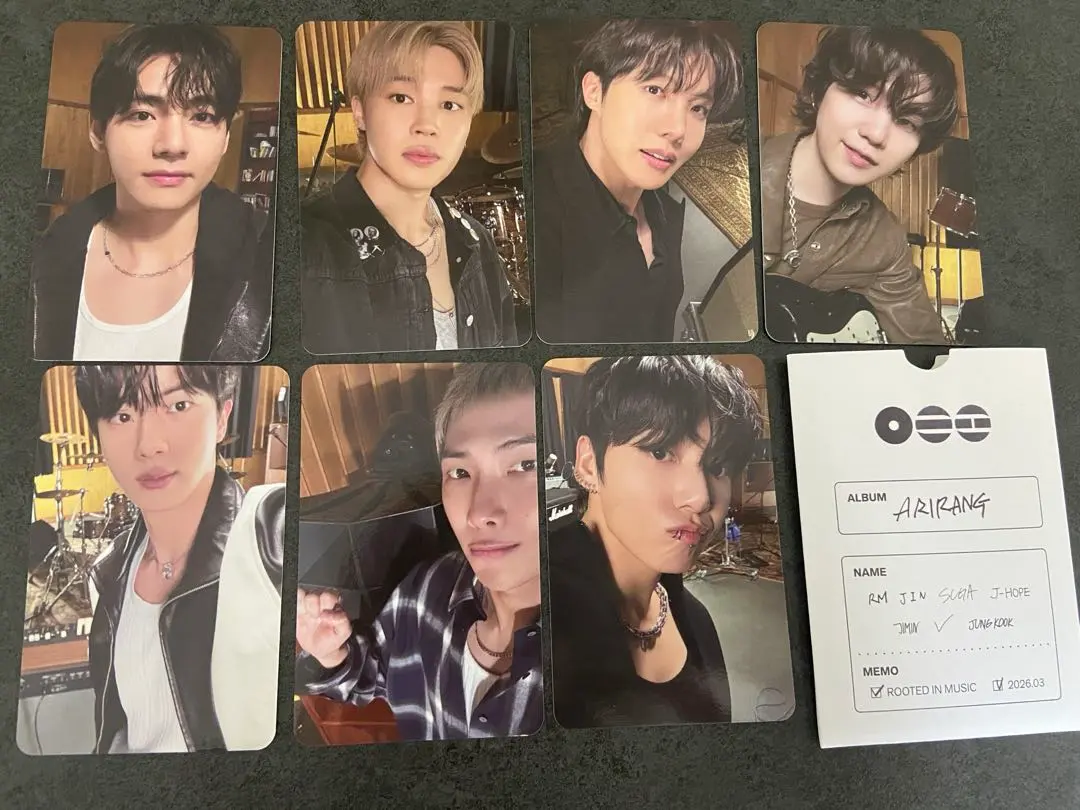 BTS ARIRANG トレカセット アルバム封入 トレカ7枚セット