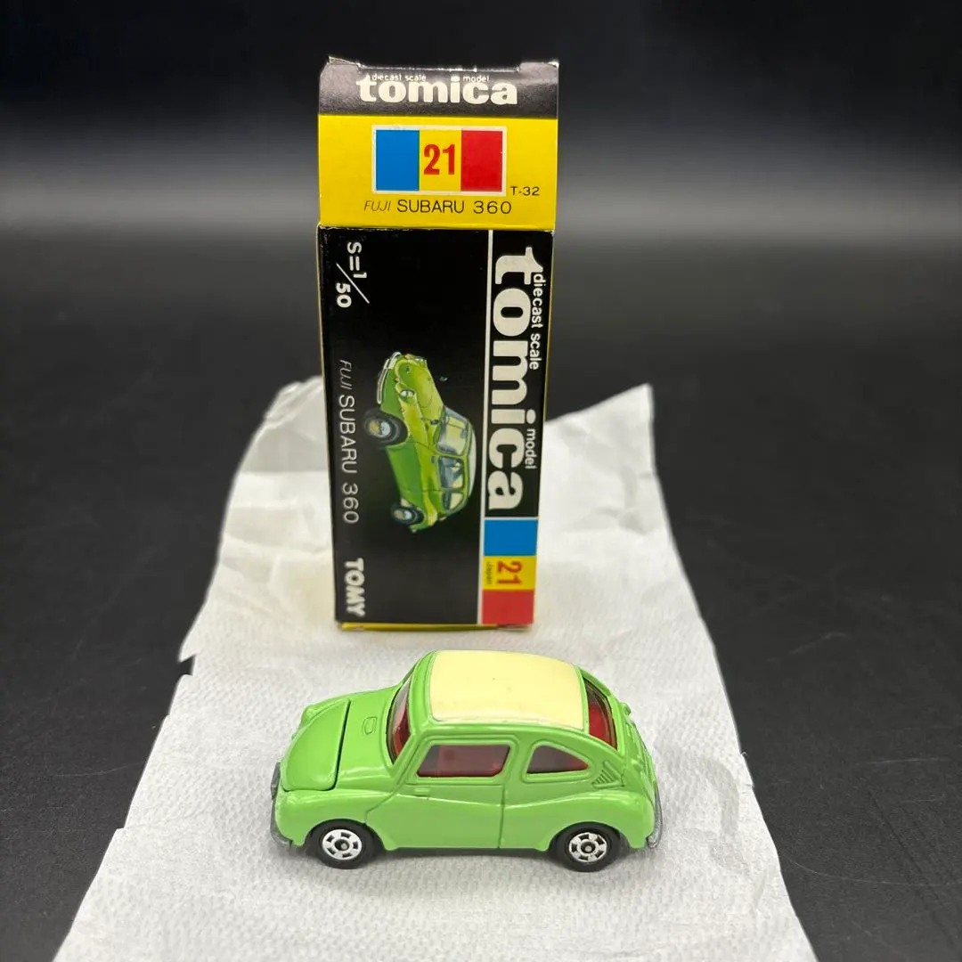 TOMY/トミカ黒箱/当時物/日本製/グリーン/スバル360