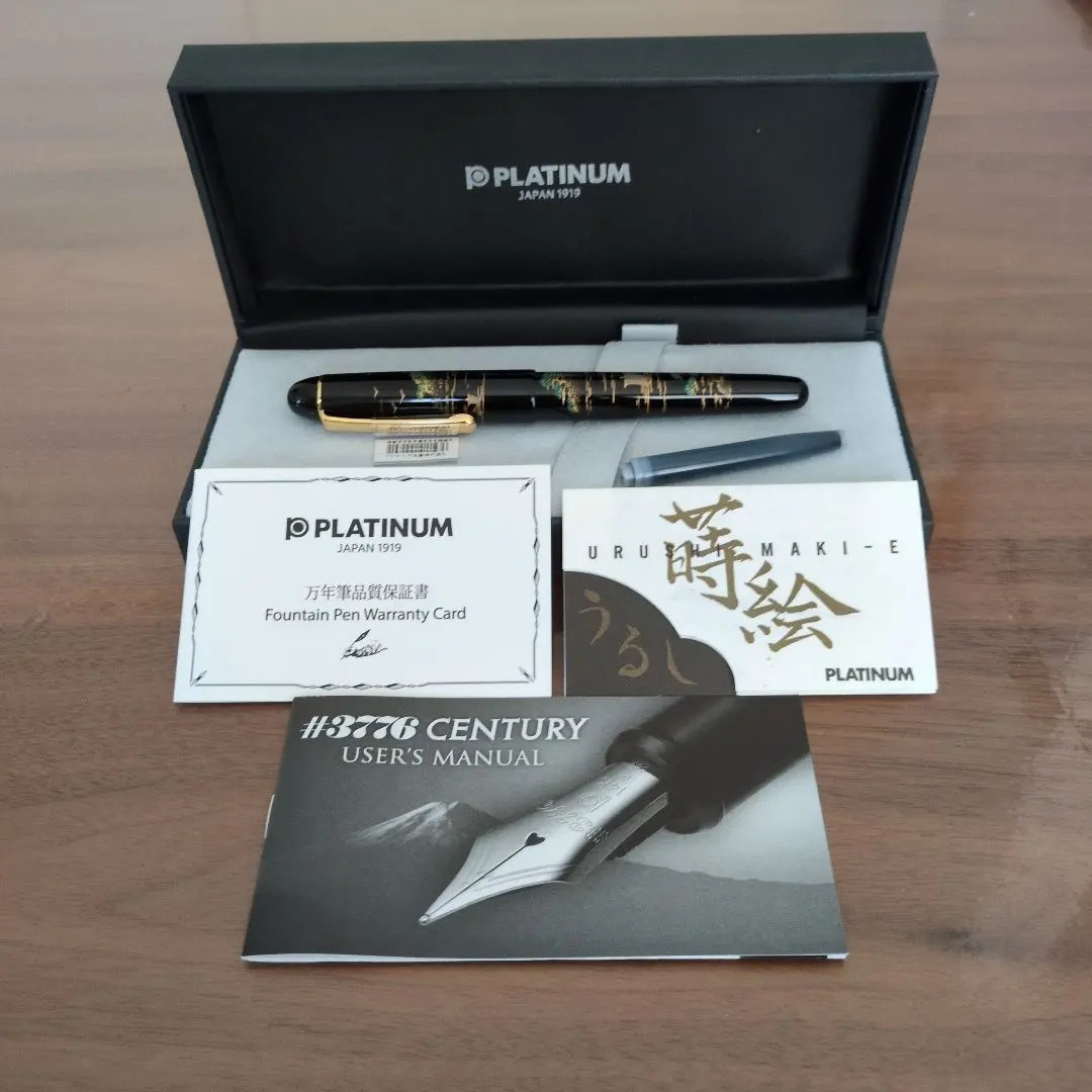 PLATINUM 万年筆 3776 センチュリー 蒔絵 山水 サンスイ F