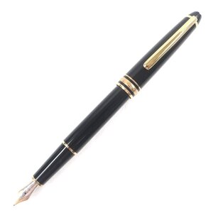 美品▼MONTBLANC モンブラン マイスターシュテュック クラシック ペン先14K Mニブ ホワイトスター 両用式 万年筆 ブラック ゴールド
