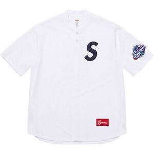 Supreme 25SS SUPREME S LOGO BASEBALL HENLEY T WHITE