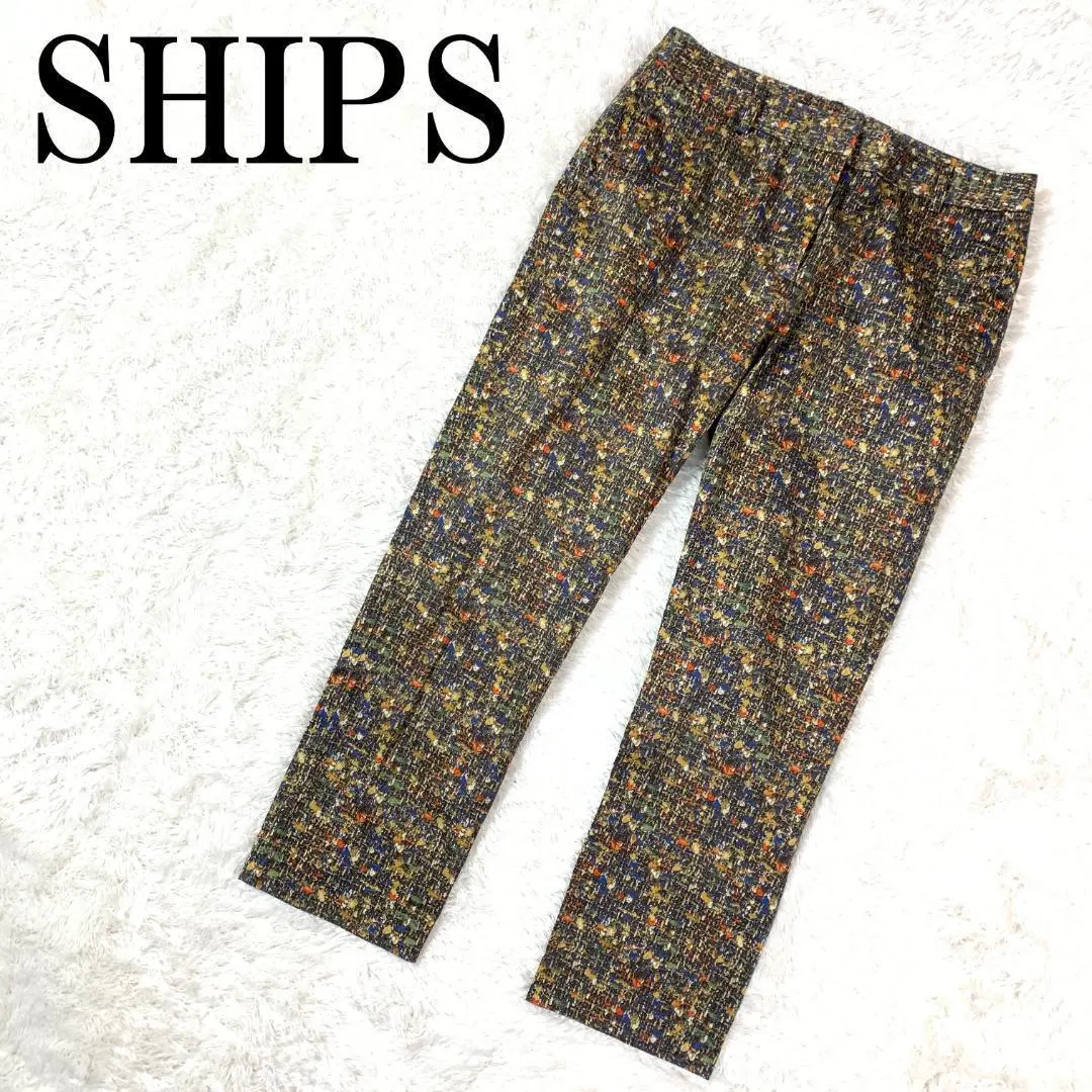 SHIPS シップス クロップドパンツ 総柄 M B5797