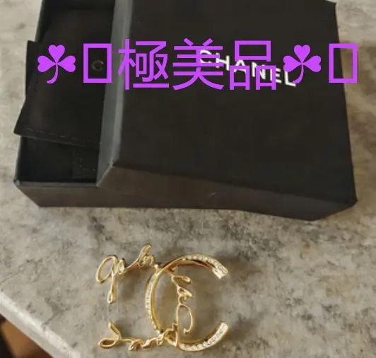 ☘️極美品☘️ CHANEL ダブルCロゴ ブローチ ゴールド