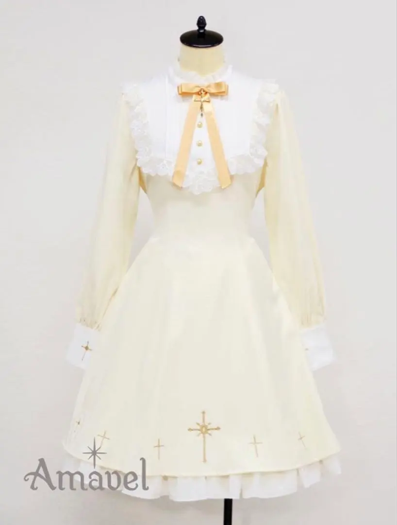 Amavel Croix et Cercueil 刺繍ワンピース