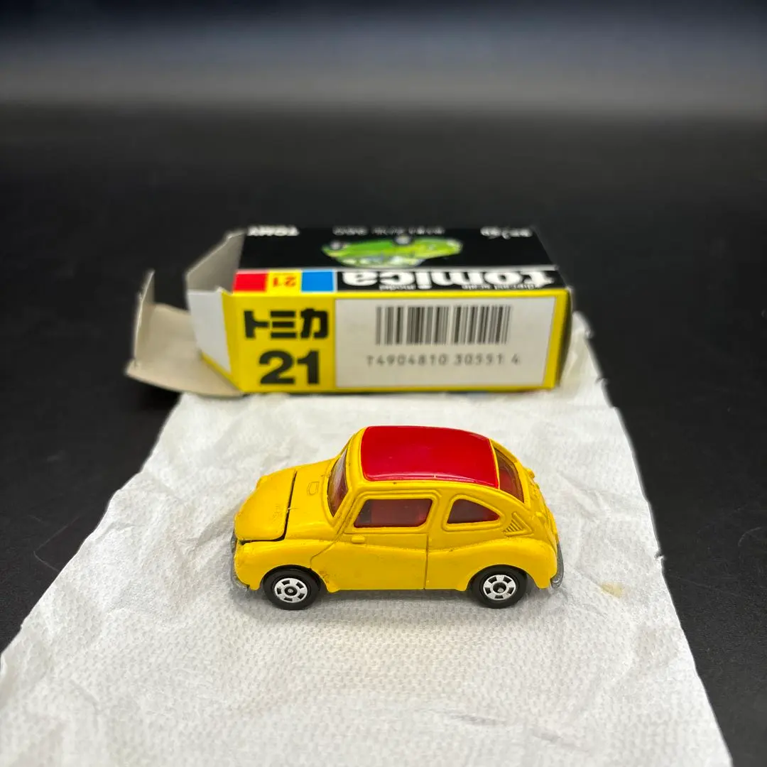 TOMY/トミカ黒箱/当時物/日本製/イエロー/スバル360
