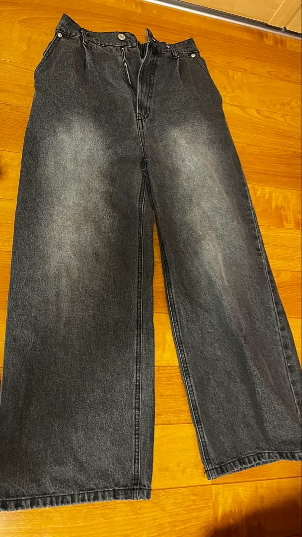 レディース デニムパンツ ワイドパンツ