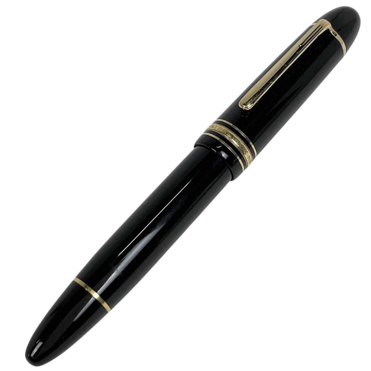 モンブラン MONTBLANC マイスターシュテュック 149 万年筆 文房具 筆記用具 万年筆 プラスチック ブラック ゴールド レディース 【中古】