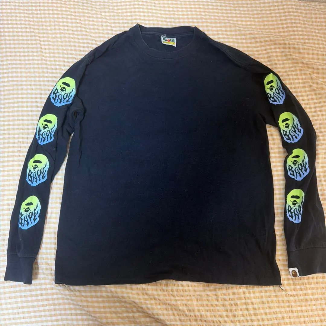 A BATHING APE 長袖シャツ ブラック Lサイズ