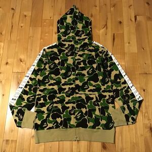 BAPE STA XL ABC camo green BAPE STA TAPE FULL ZIP HOODIE a bathing ape i3189