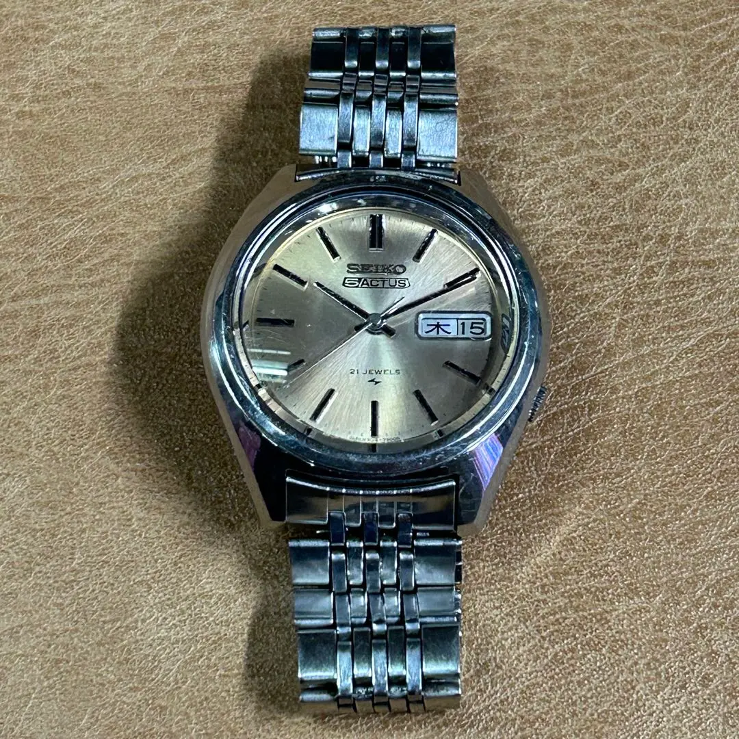 SEIKO 5actus 自動巻き 可動品 21石 デイデイト ヴィンテージ