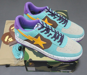 BAPE STA A BATHING APE BAPE STA 2 Teal Brown Yellow Suede 31cm US13