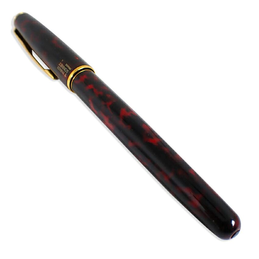 【中古】PAKER/万年筆/ブラック×レッド×ゴールド/ペン先18K/j286-3