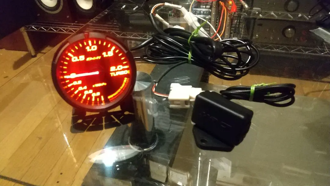 日本精機 Defi 単独作動モデル レーサーゲージ60Φ レッド照明 ターボ計