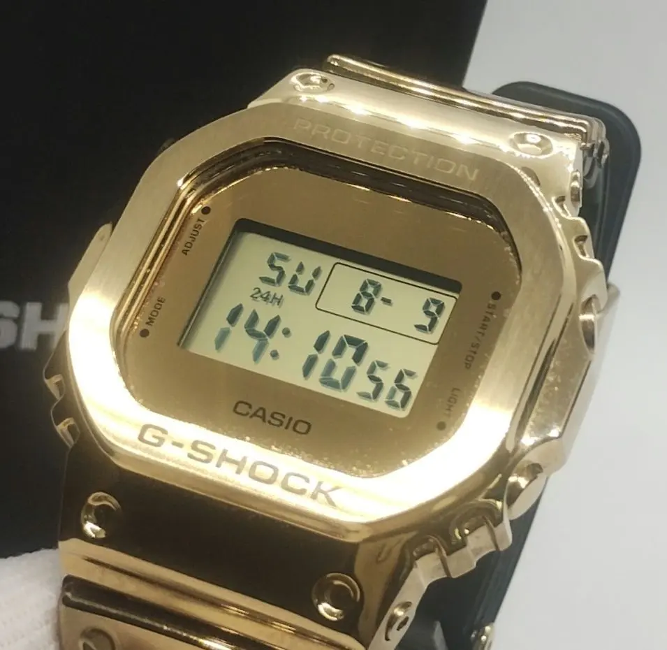稼働／箱・説明書あり　G-SHOCK　GM-5600YMG　メタル　ゴールド