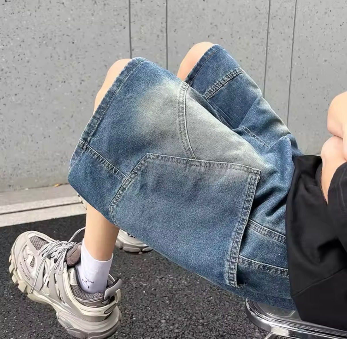 デニムショートパンツ カジュアル ストリート 韓国