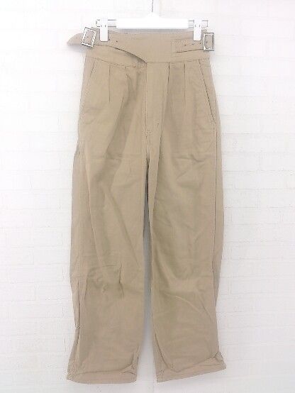 ◇ JEANASIS ジーナシス ハイウエスト バックウエストゴム ワイドパンツ サイズＦ ベージュ系 レディース E  【中古】 【1305160002888】