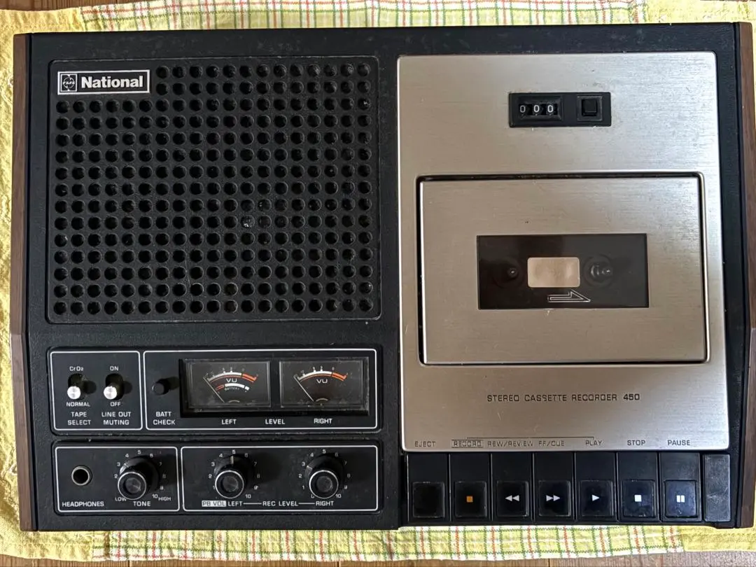 【ジャンク】Nationalカセットレコーダー450 昭和レトロ