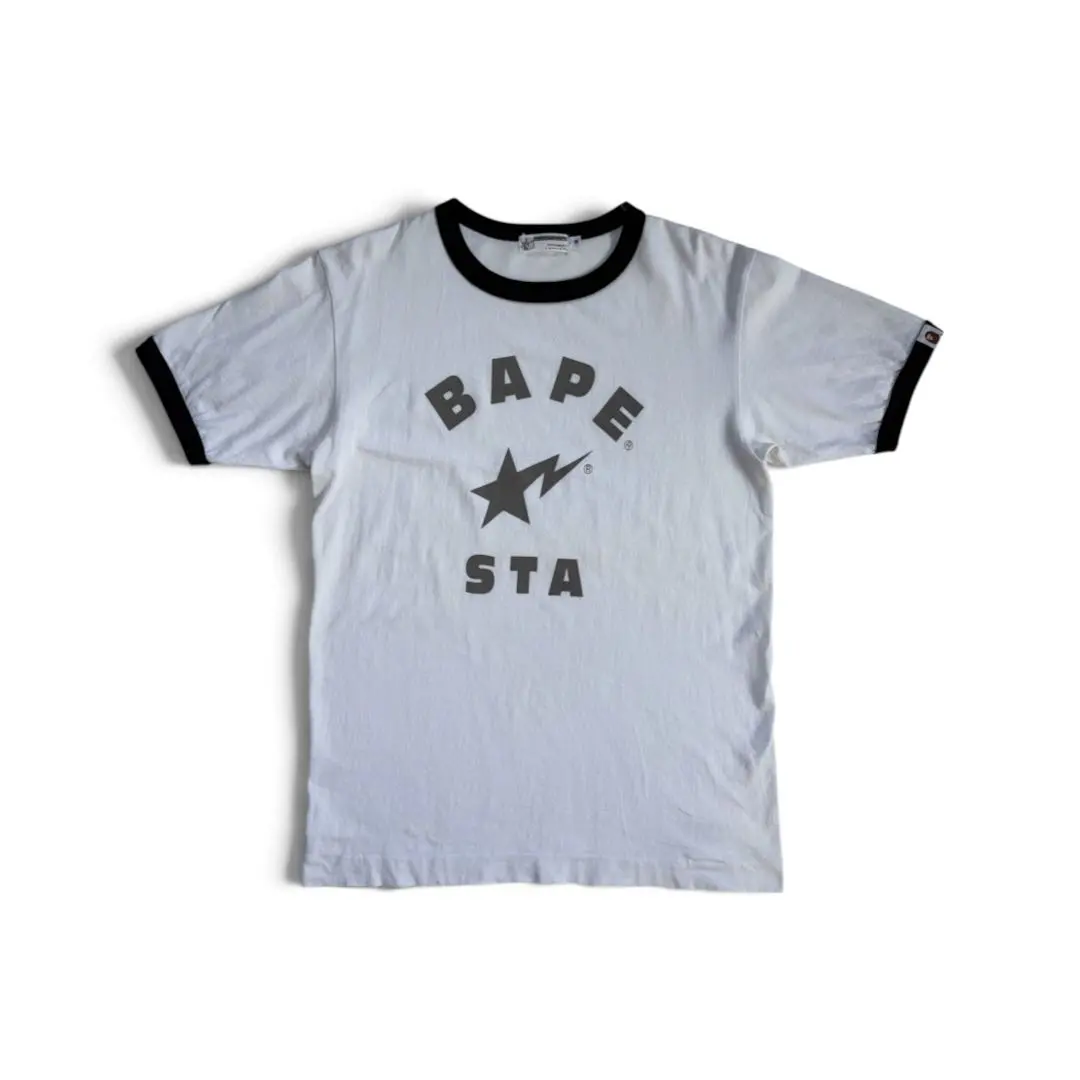 90s 00s 初期 BAPE STA ベイプスタ リンガー Tシャツ エイプ