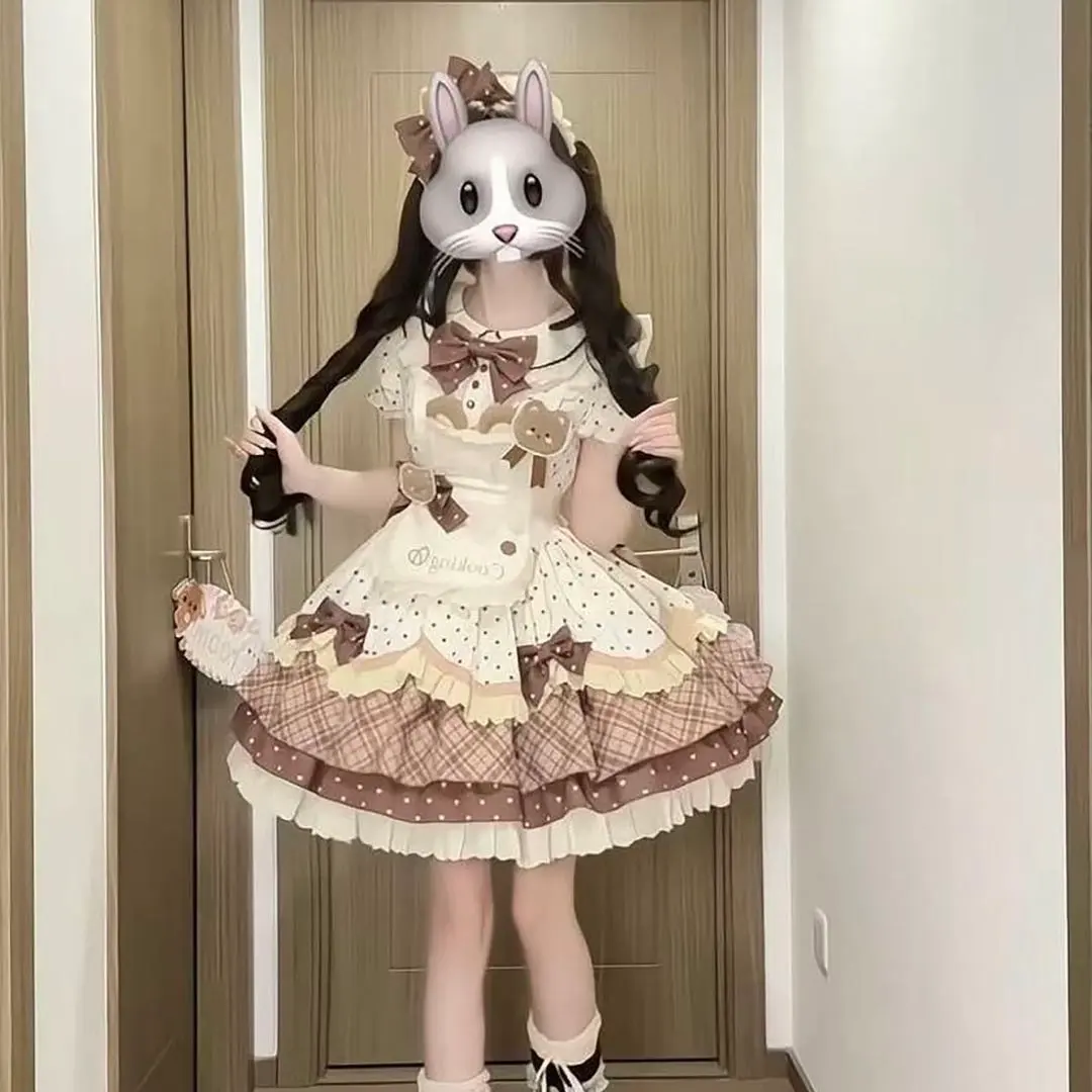 【新品】ゆめかわガール ロリータ系5点セット ロリータ コスプレ クマさん