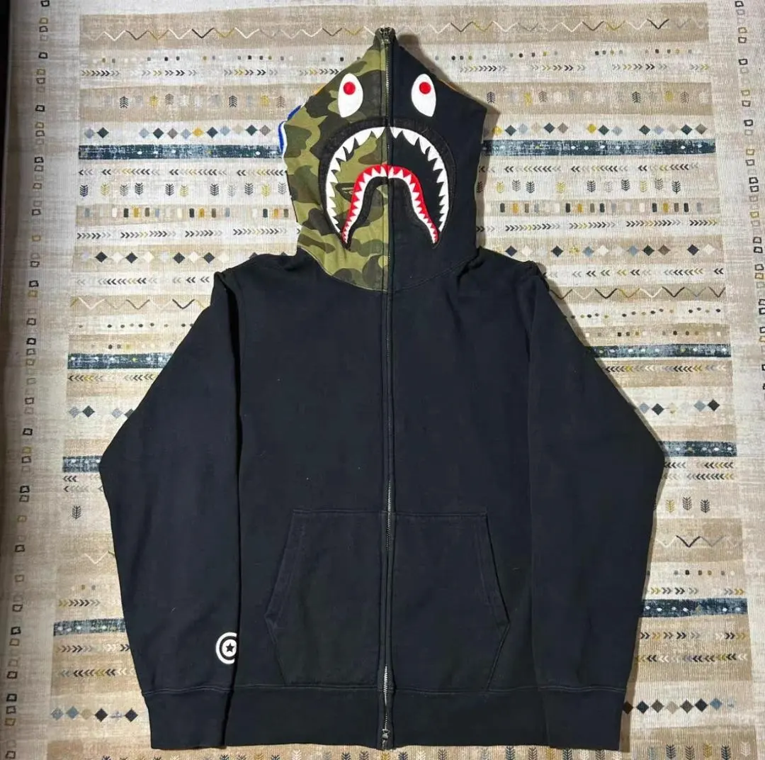 A BATHING APE フルジップパーカー ブラック サイズL
