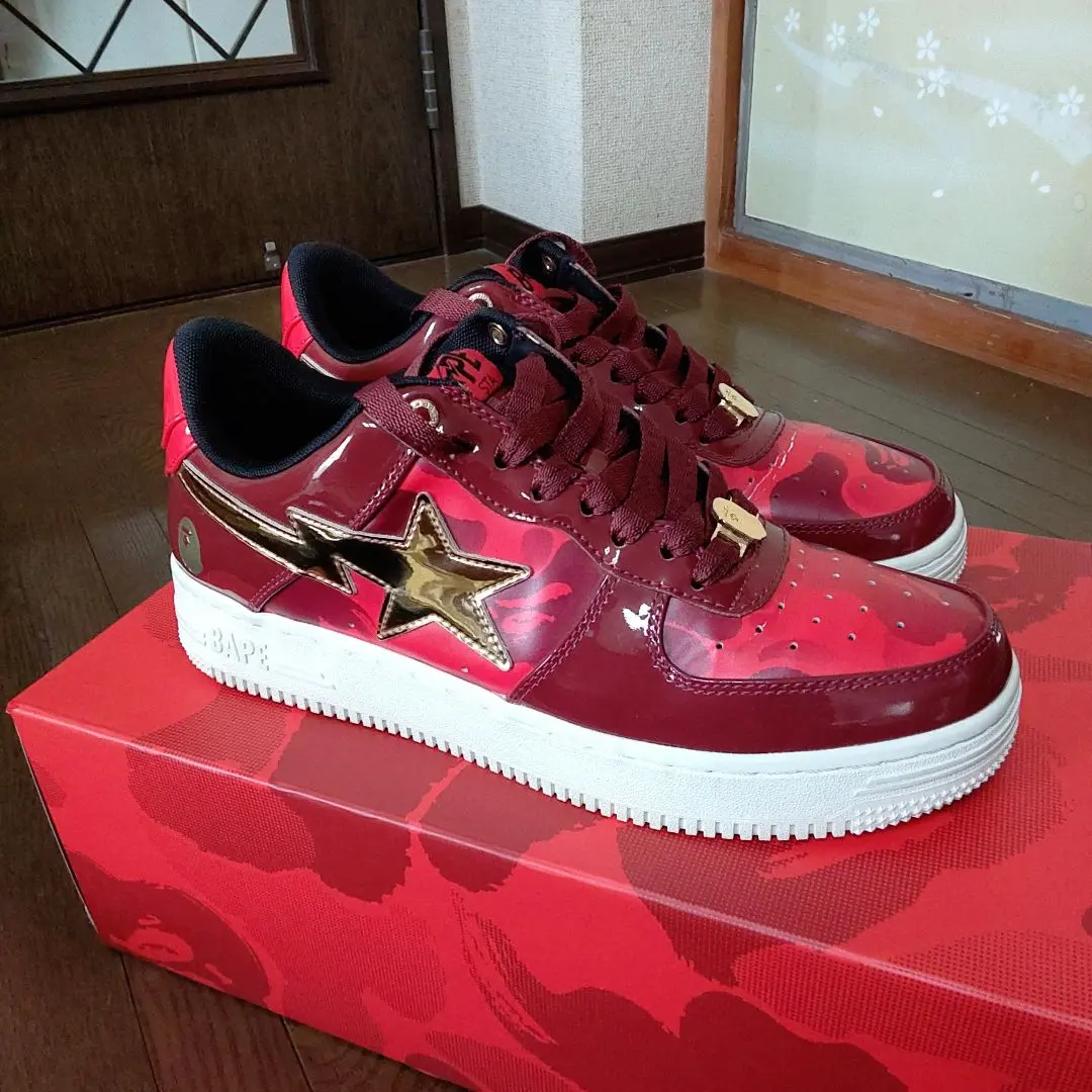 BAPESTA APE エイプ CNYプロジェクト スニーカー レッド 9.5