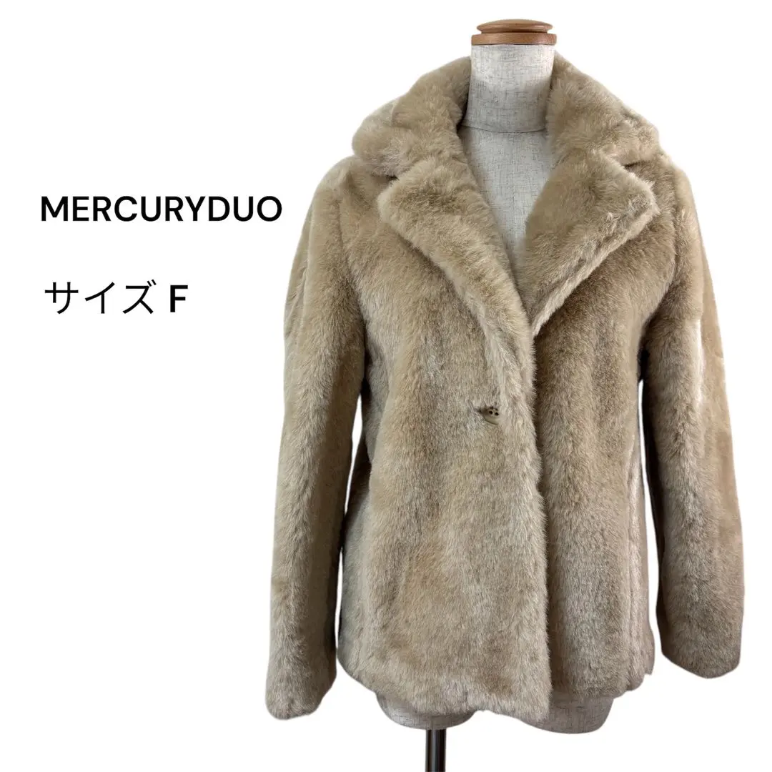 MERCURYDUO（F）フェイクファーコート ベージュ マーキュリー アウター