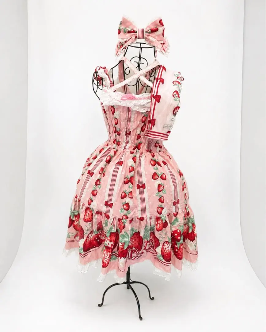 Angelic Pretty 摘みたていちごジャンパースカート3点セット欠品あり