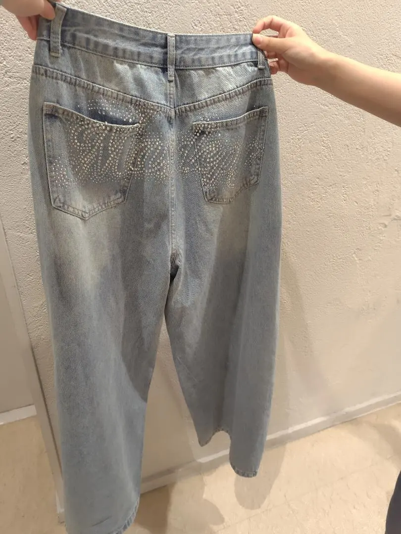 ストーンロゴデニムパンツS