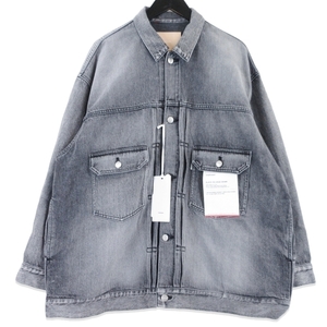Japanese Raw Selvedge Denim Graphpaper Selvage Denim Jacket GU261-20054LB BLACK LIGHT FADE 2 99001297