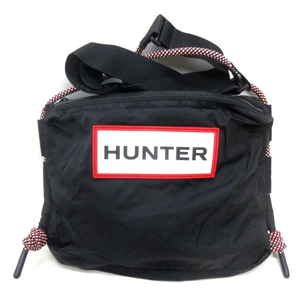 d■HUNTER/ハンター ショルダーバッグ/サコッシュ■黒/28【中古】