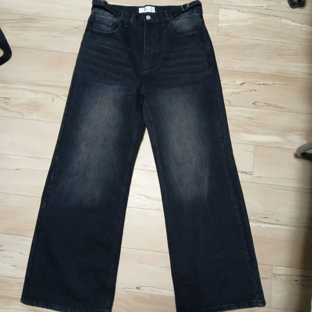 ヴィンテージサイドベルトフレアデニムスラックス