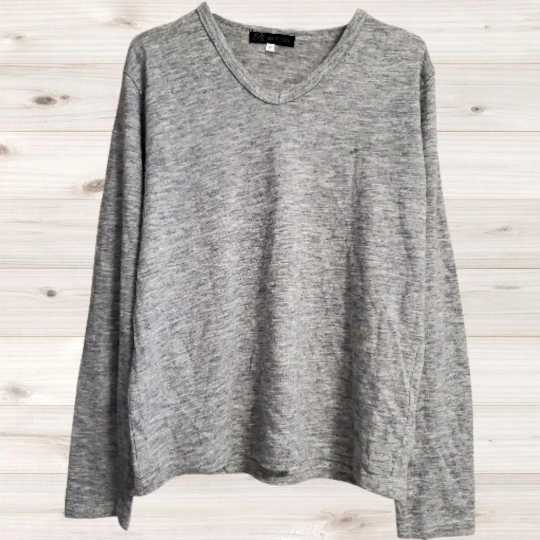 B1512 リアライズ Tシャツ 長袖 ロンT(M) シンプル Vネック 着回し