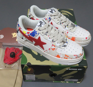 BAPE STA A Bathing Ape Bape Sta Paint Beige 25cm US7