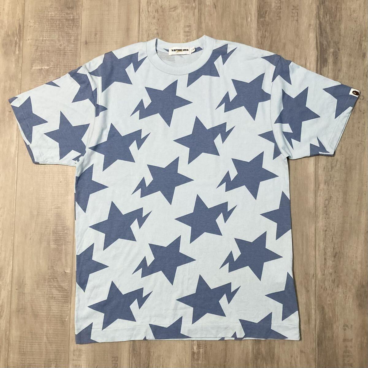 BAPE STA Tシャツ Lサイズ ライトブルー a bathing ape star BAPESTA エイプ ベイプ アベイシングエイプ NIGO y498