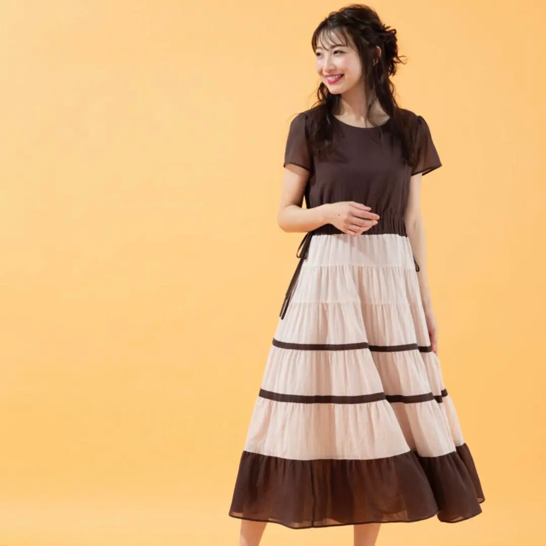 本日限定セール RoseTiara ローズティアラ コットンシフォン ワンピース