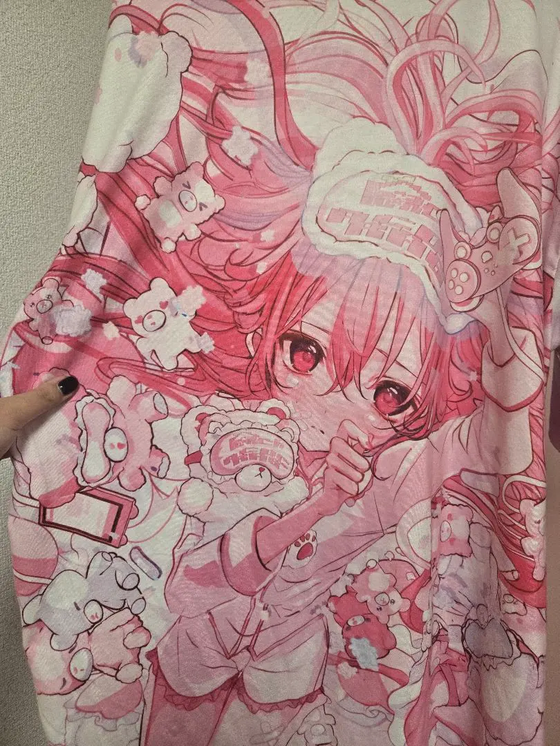 アニメTシャツ kawaii トー横 イラストTシャツ 地雷系 量産型 ゴスロリ