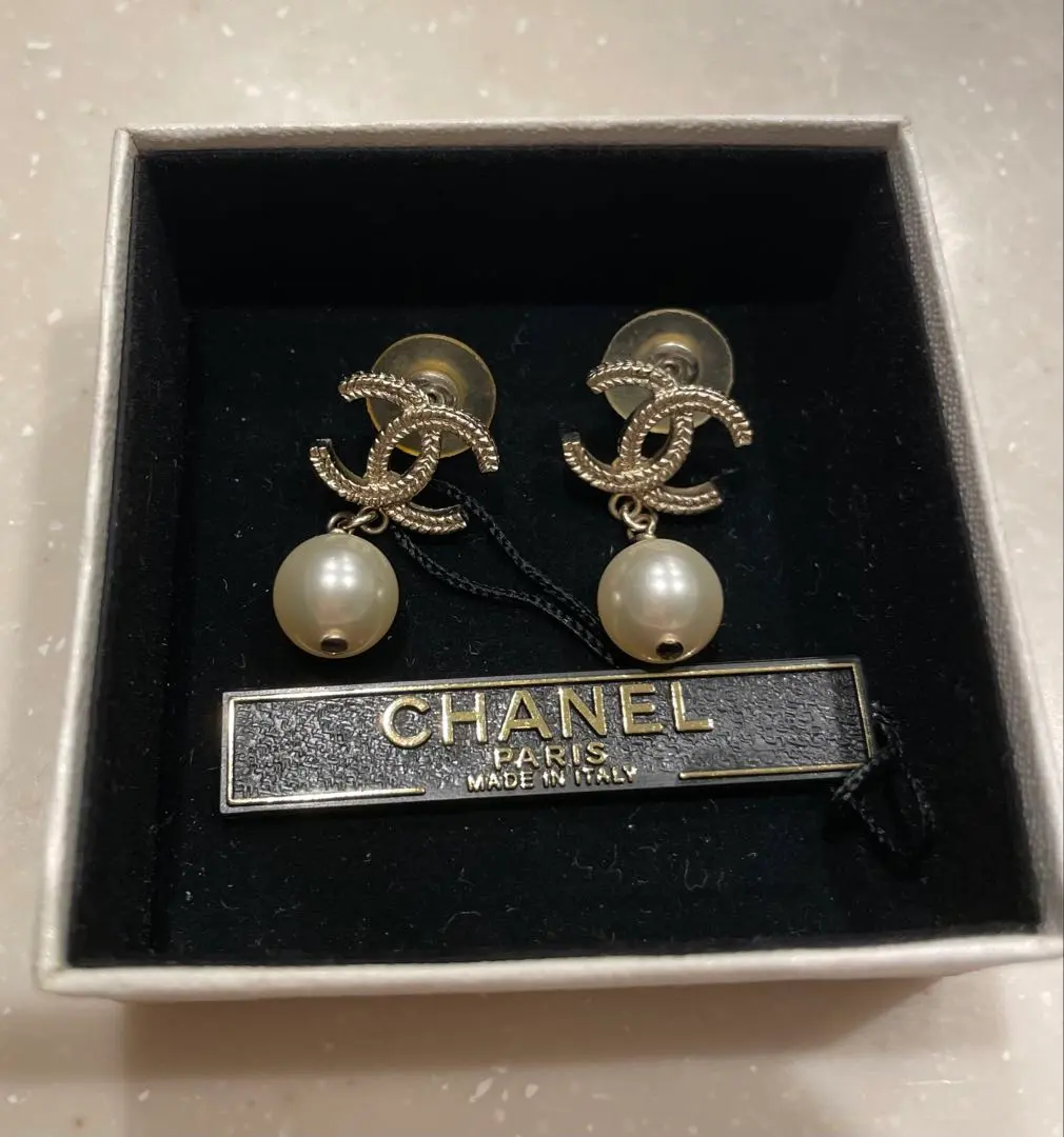 CHANEL ココマーク パール ピアス