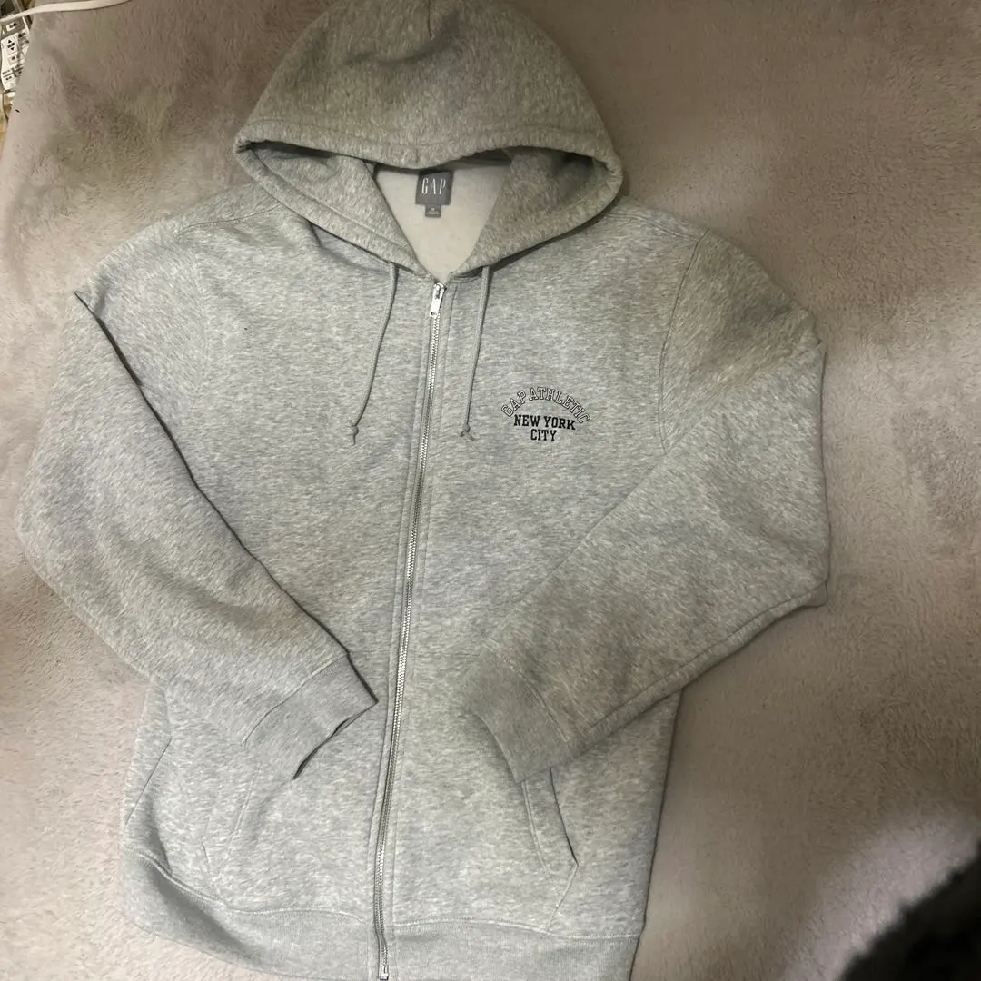 GAP グレー ジップアップパーカー M