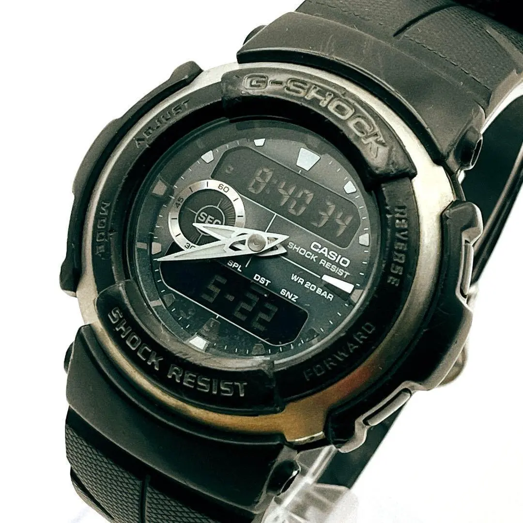 CASIO G-SHOCK G-300 アナデジ 黒 メンズ腕時計 稼働品
