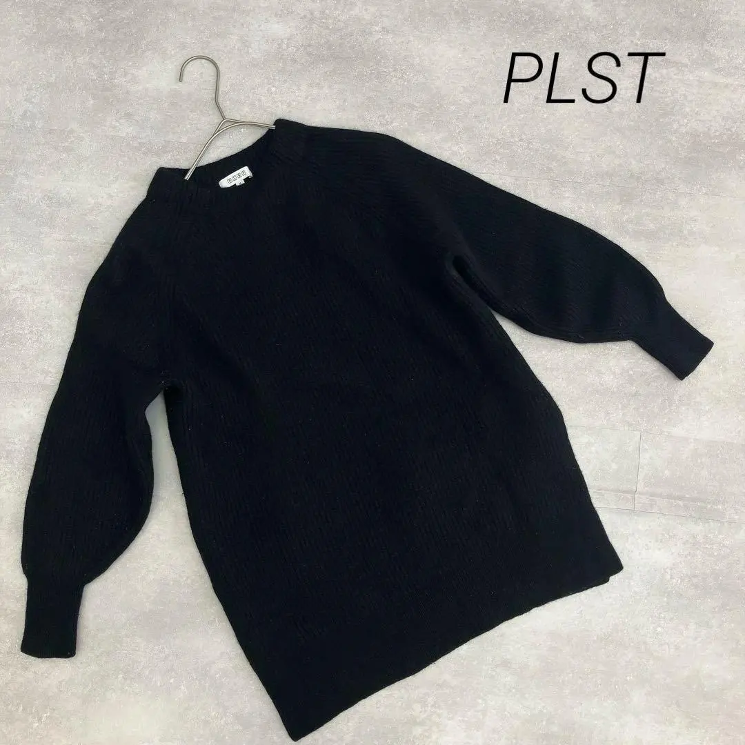PLST プラステ　ウールカシミヤ混 ニット 黒 ブラック M 上質 暖かい