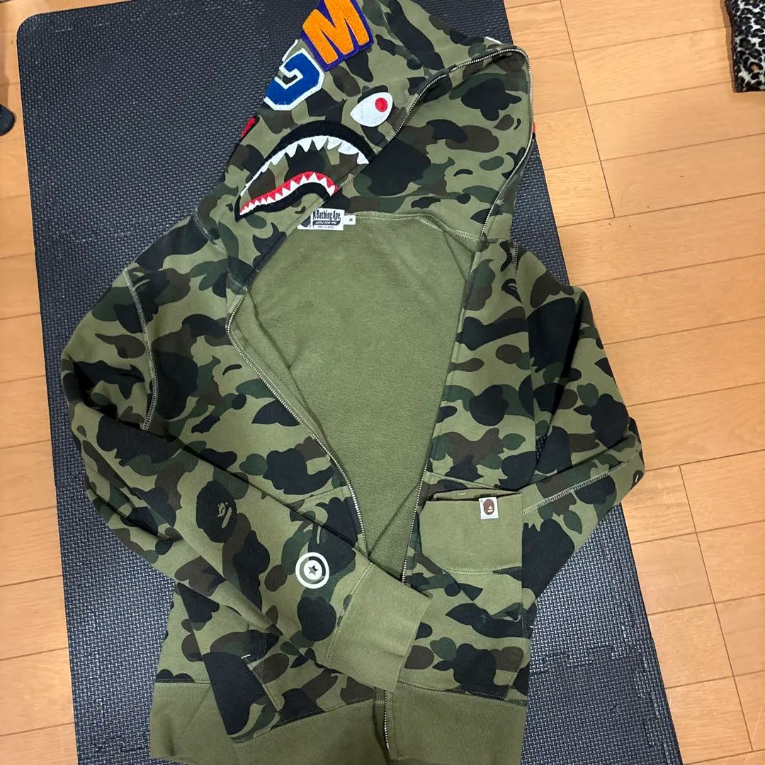 A BATHING APE Shark Hoodie 迷彩 Mサイズ