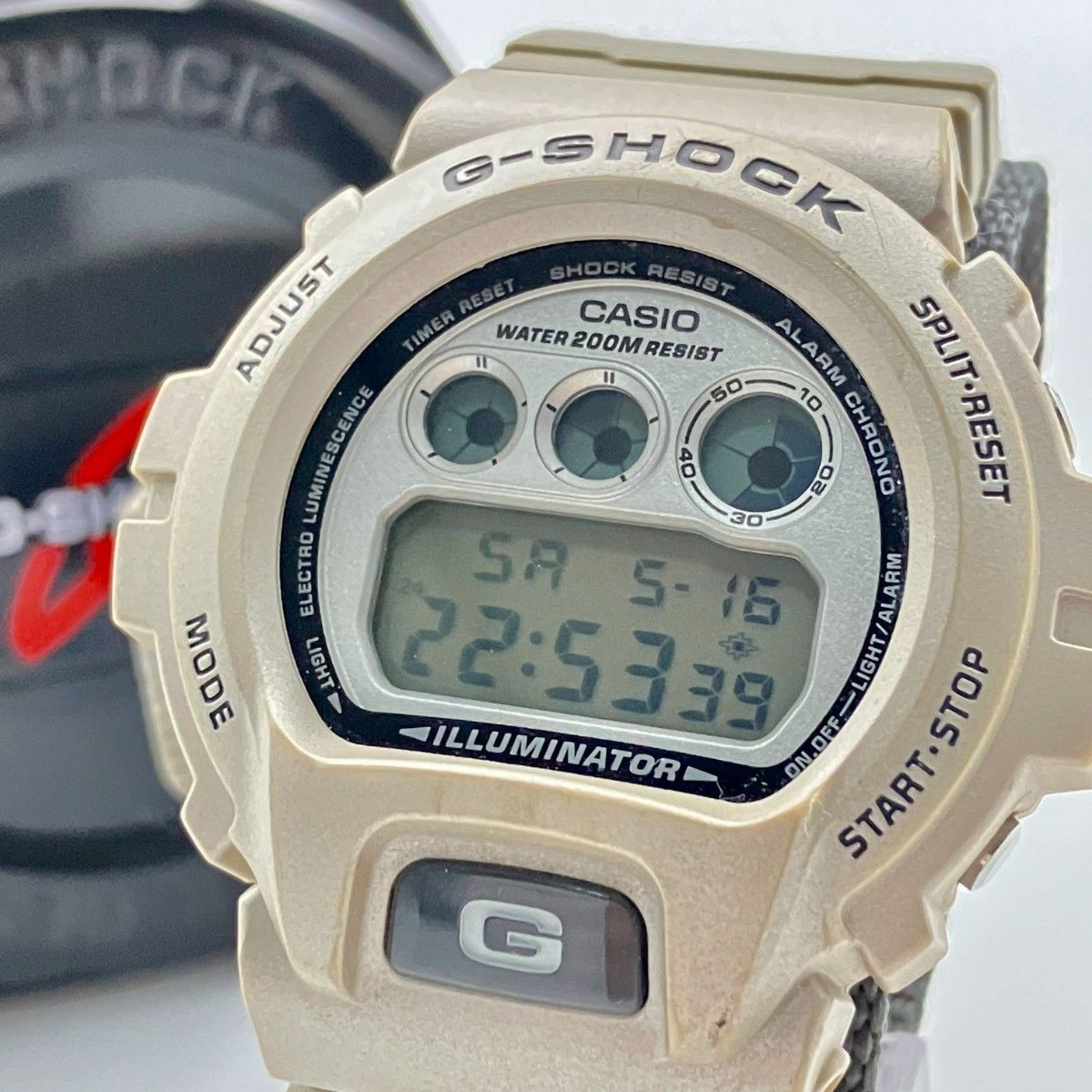 【稼働】カシオ CASIO G-SHOCK DW-6900 腕時計 メンズ ベージュ デジタル 200M防水 イルミネーター