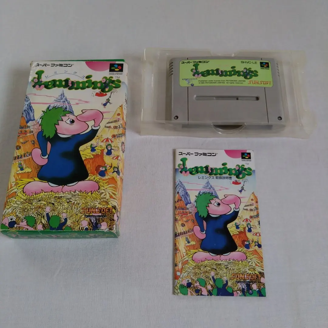 レミングススーパーファミコンソフトレトロゲームSFCサンソフト