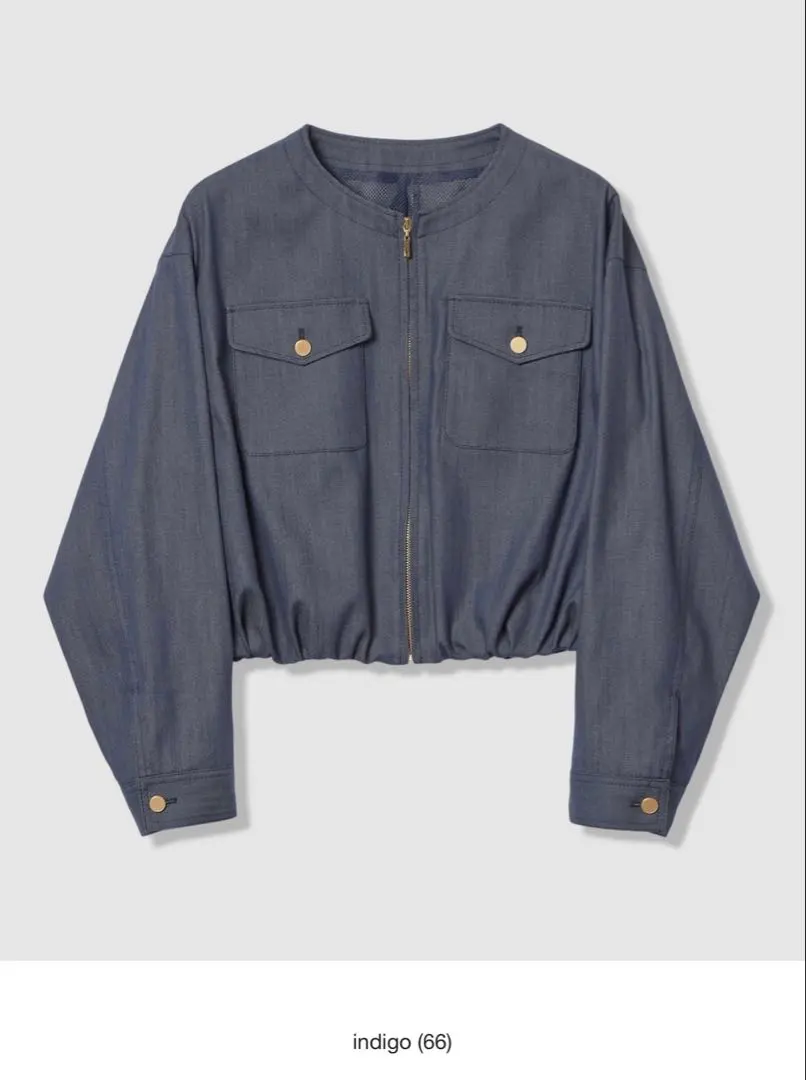 【極美品】ANAYI アナイ デニムライクバルーンブルゾン indigo 36