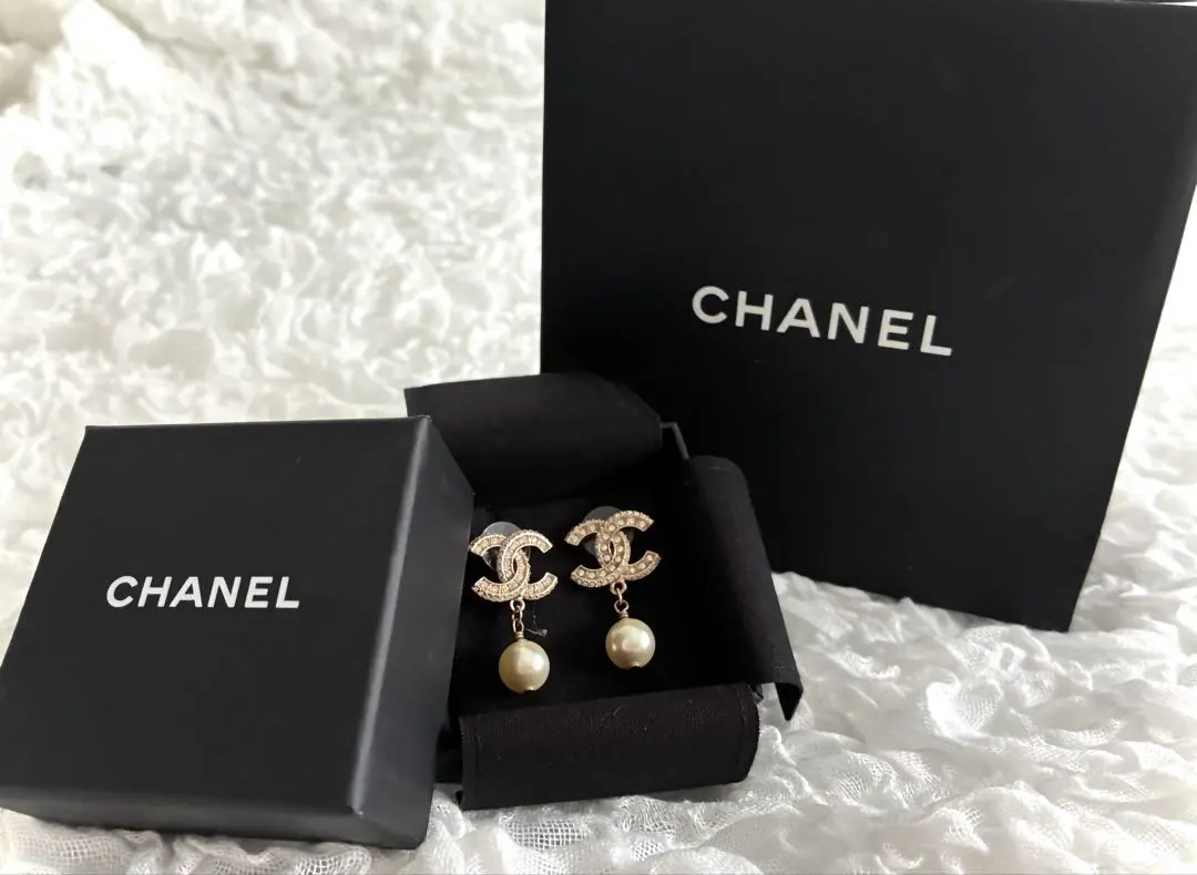CHANEL ココマーク パール ピアス 箱付き 美品