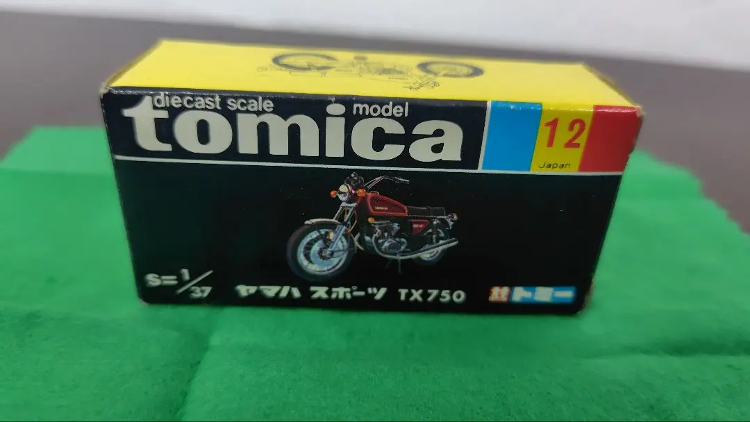 トミカ 黒箱 No.12 ヤマハ スポーツ TX750 1/37 日本製 箱付