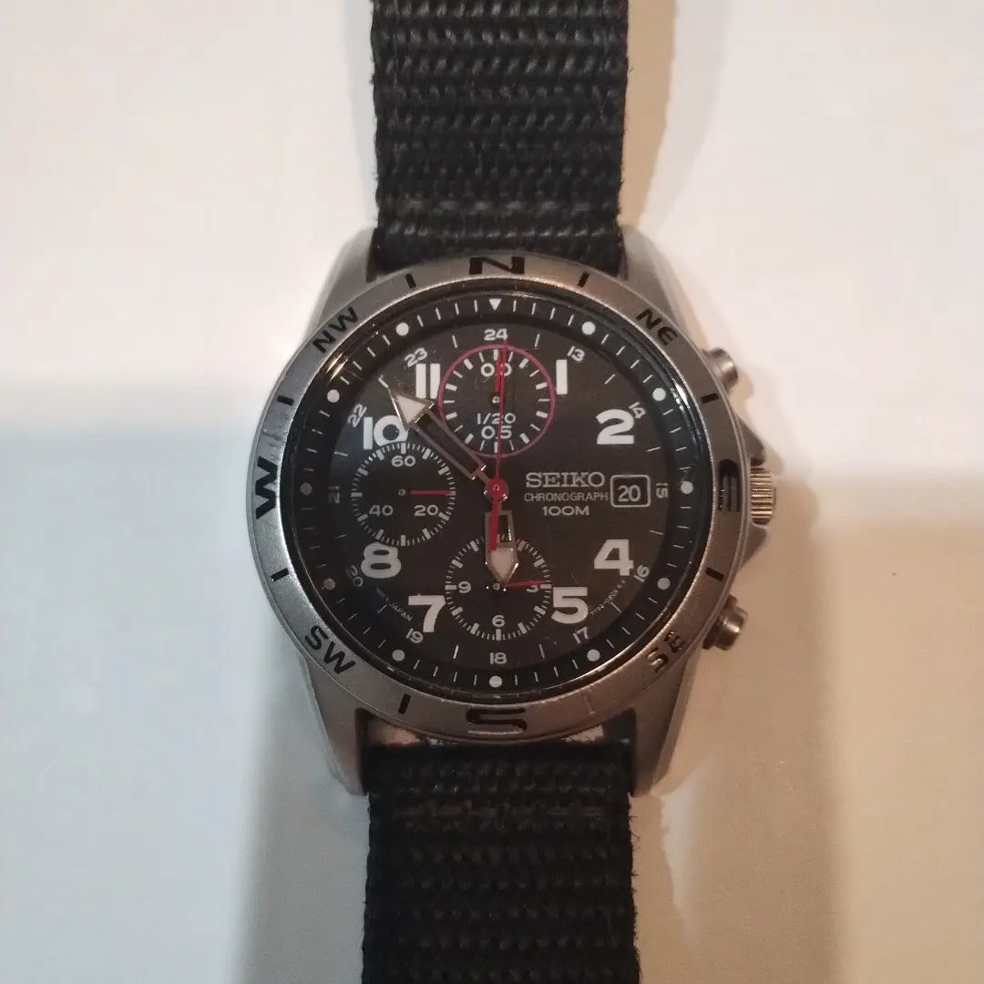 SEIKO クロノグラフ 腕時計 100m防水