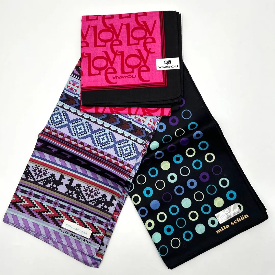 新品未使用 ブランドハンカチ3枚セット